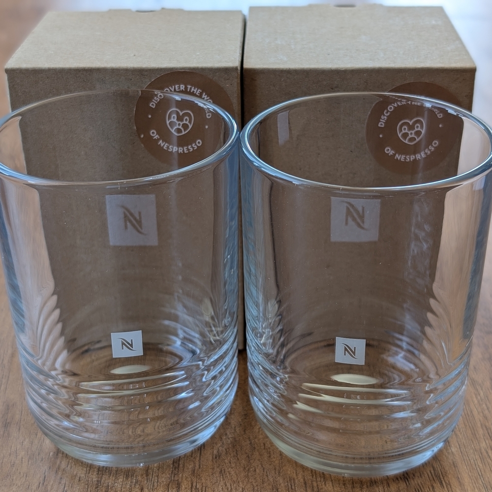 Nespresso Clear Barista Recipe Glass Tumbler Set